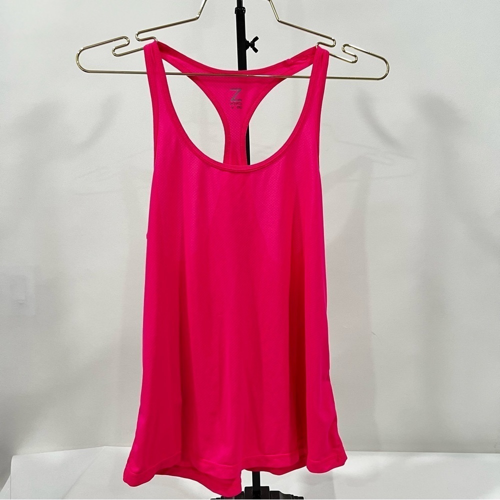 Z By Zella Mesh Racerback Tank Top Hot Pink Size Medium